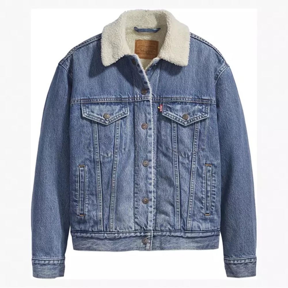 Levi's Blue Denim Jacket with Sherpa Lining